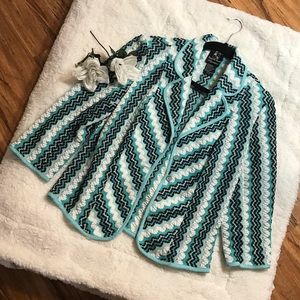 Vintage Russell Scott Cheveron Blue Blazer Size 10